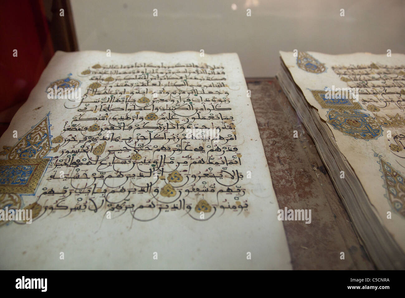 Ancient book in library in Timbuktu Stock Photo