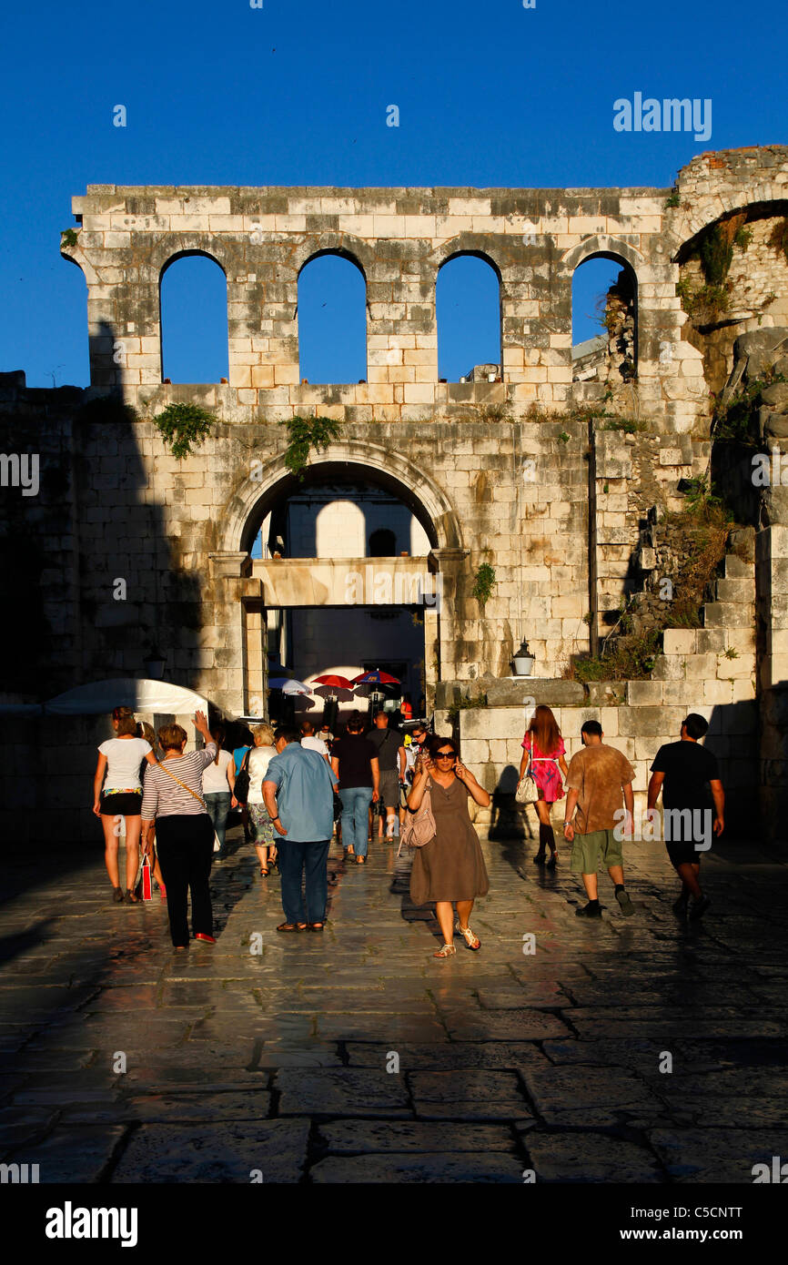 Silver (east) gate - Porta argentea - Diocletian's Palace, Split, Croatia Stock Photo