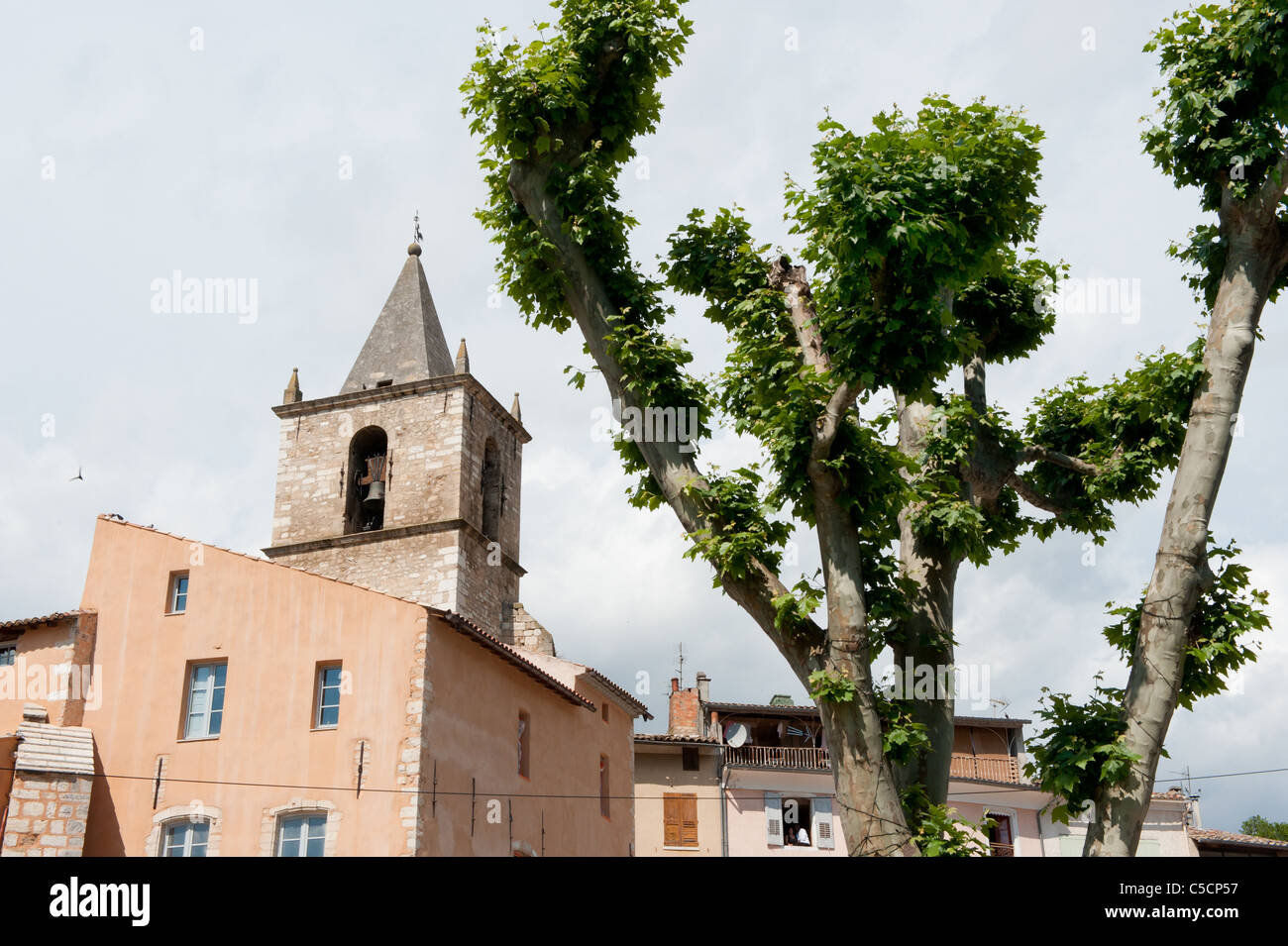 Village Riez in South-France in the Provence Stock Photo