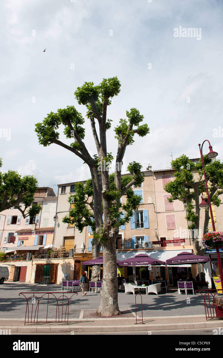 Village Riez in South-France in the Provence Stock Photo