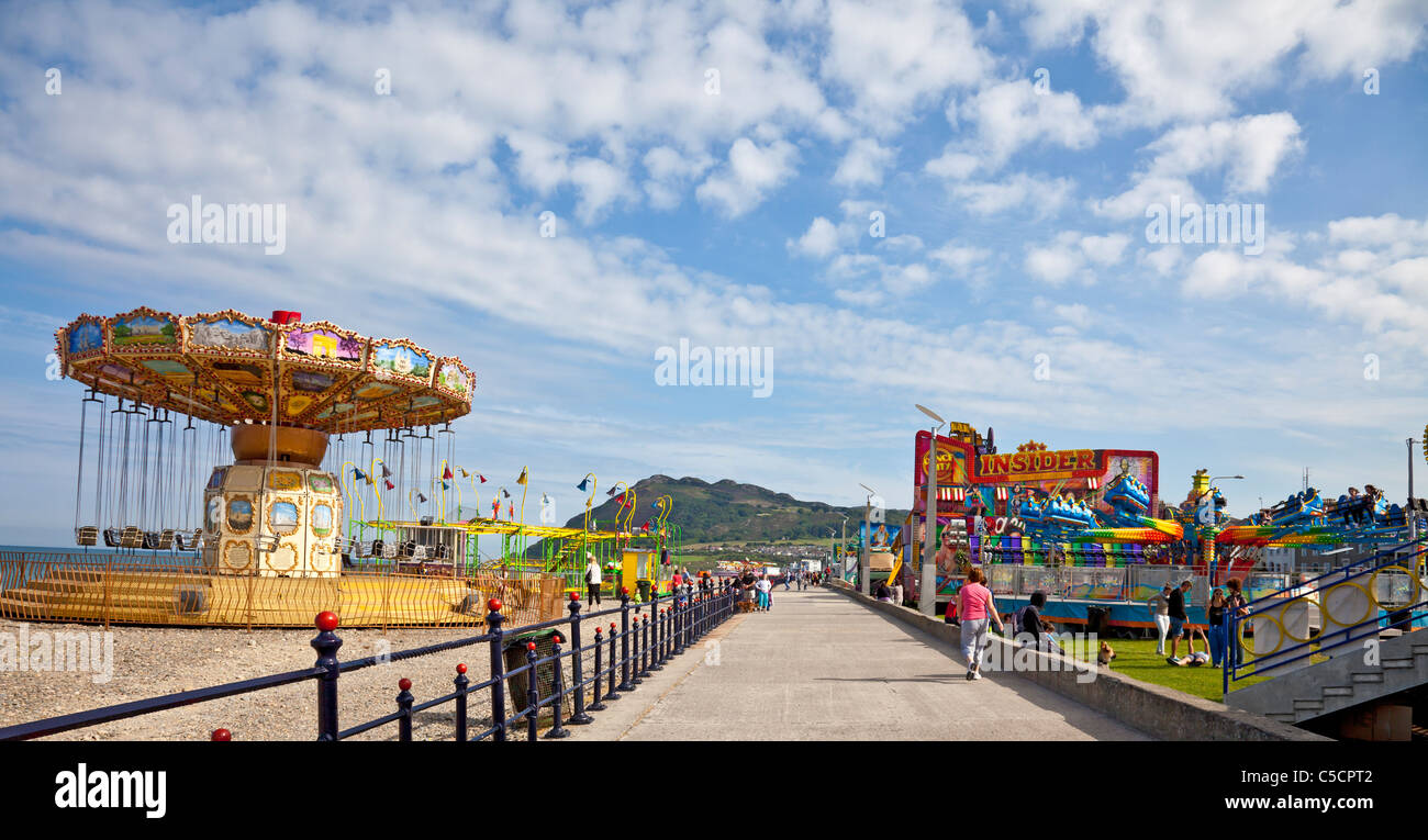 Fairground and promenade, Bray, Co. Wicklow, Republic of Ireland Stock Photo