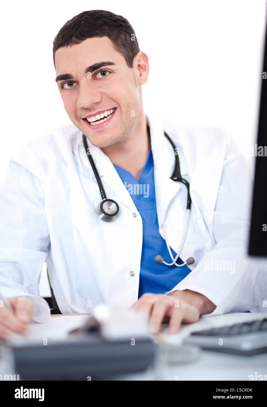 Closeup young man doctor hi-res stock photography and images - Alamy