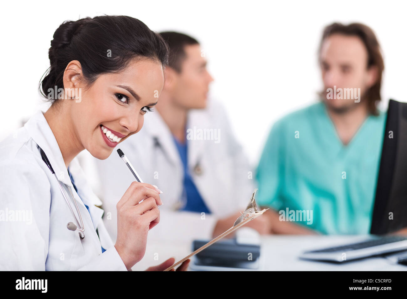 Smiling asian female doctor hi-res stock photography and images - Alamy