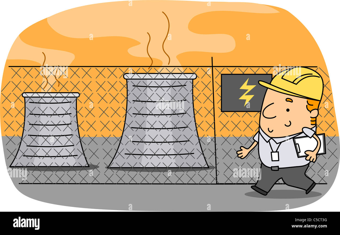 Illustration of a Power Plant Operator at Work Stock Photo Alamy