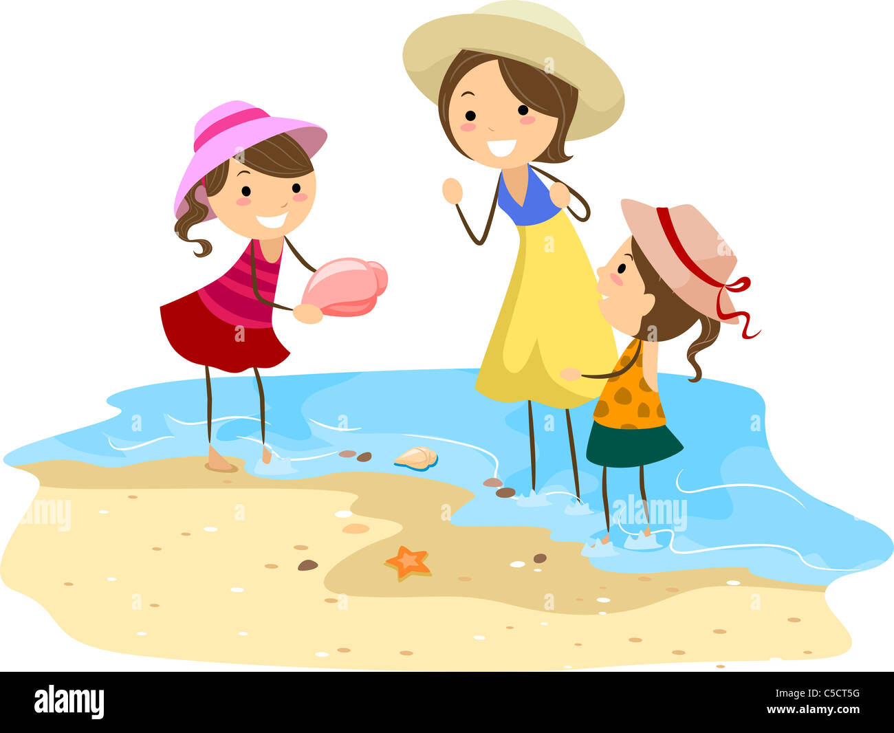 Collecting Shells Clipart Images