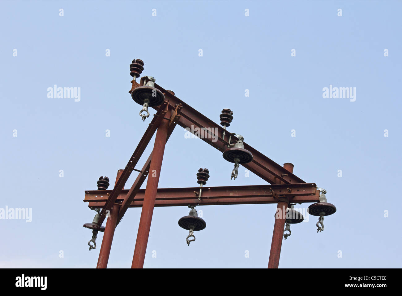 Electricity pylon, India Stock Photo