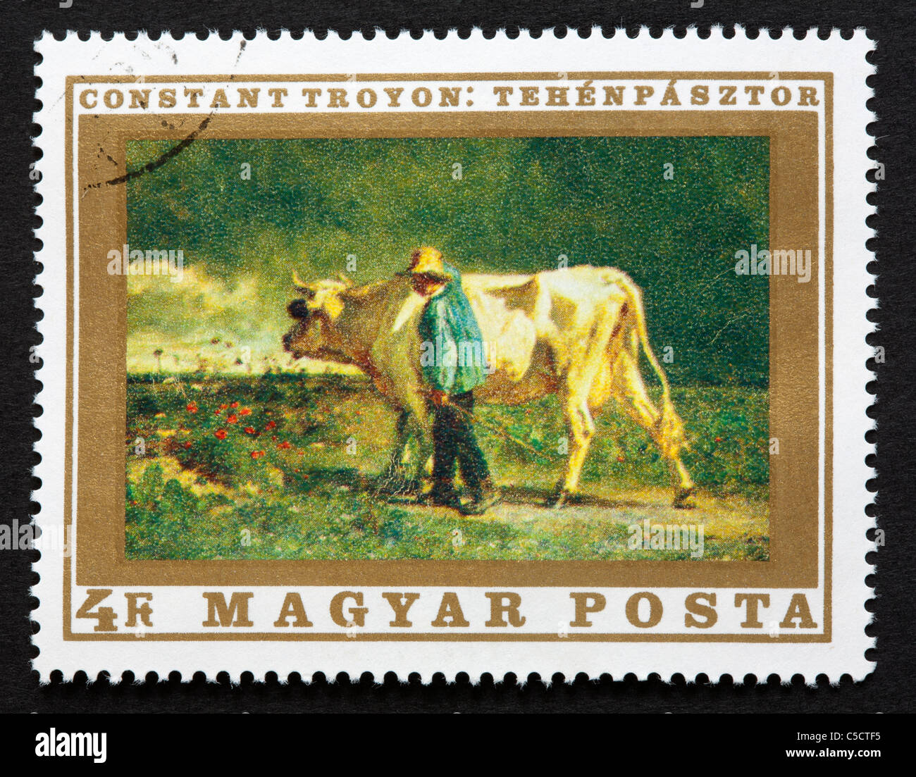 Hungarian postage stamp Stock Photo - Alamy