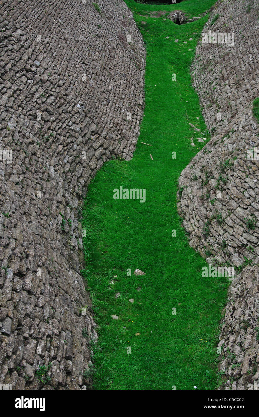 A dry moat UK Stock Photo Alamy