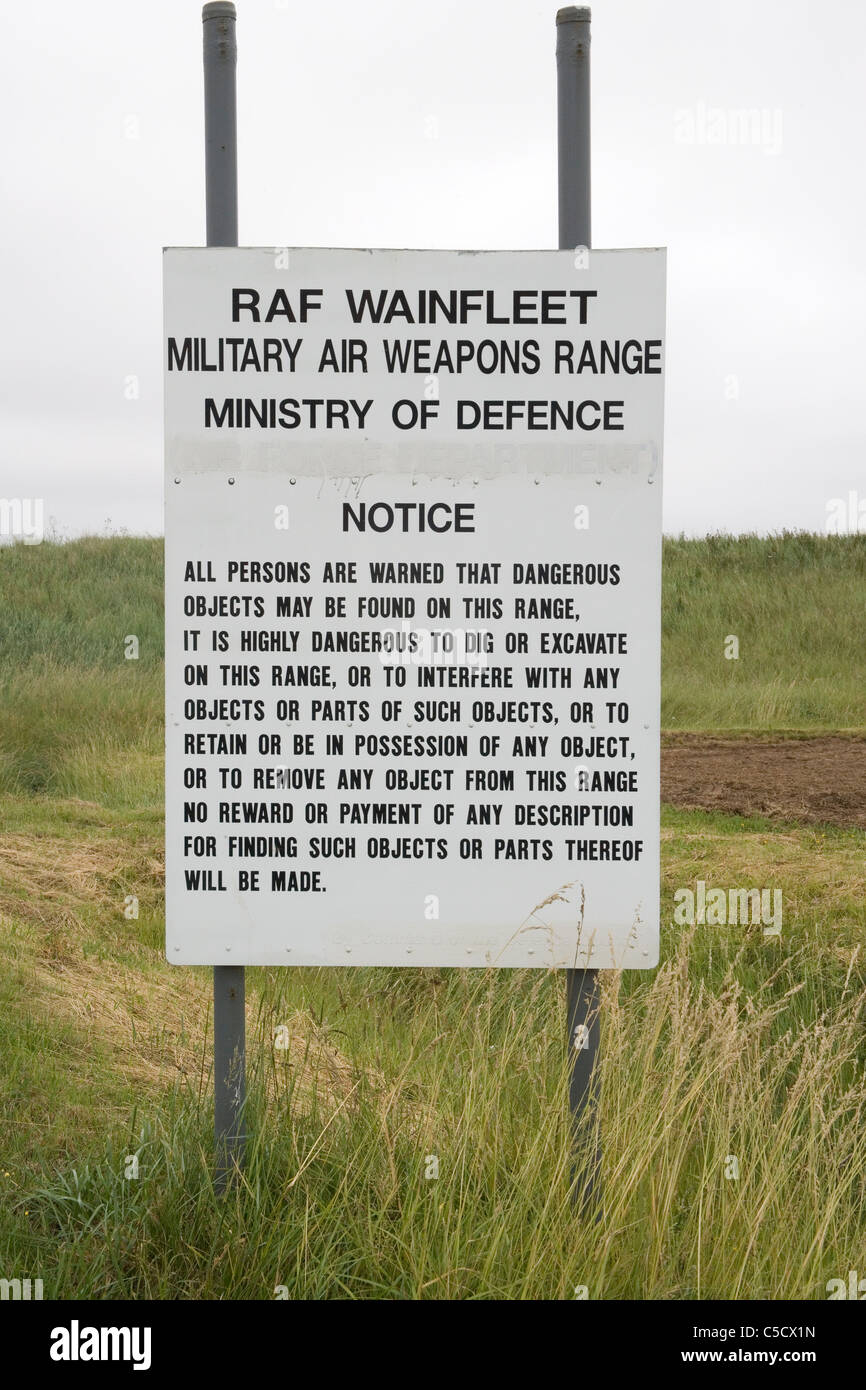 wainfleet bombing range on the lincolnshire coast Stock Photo