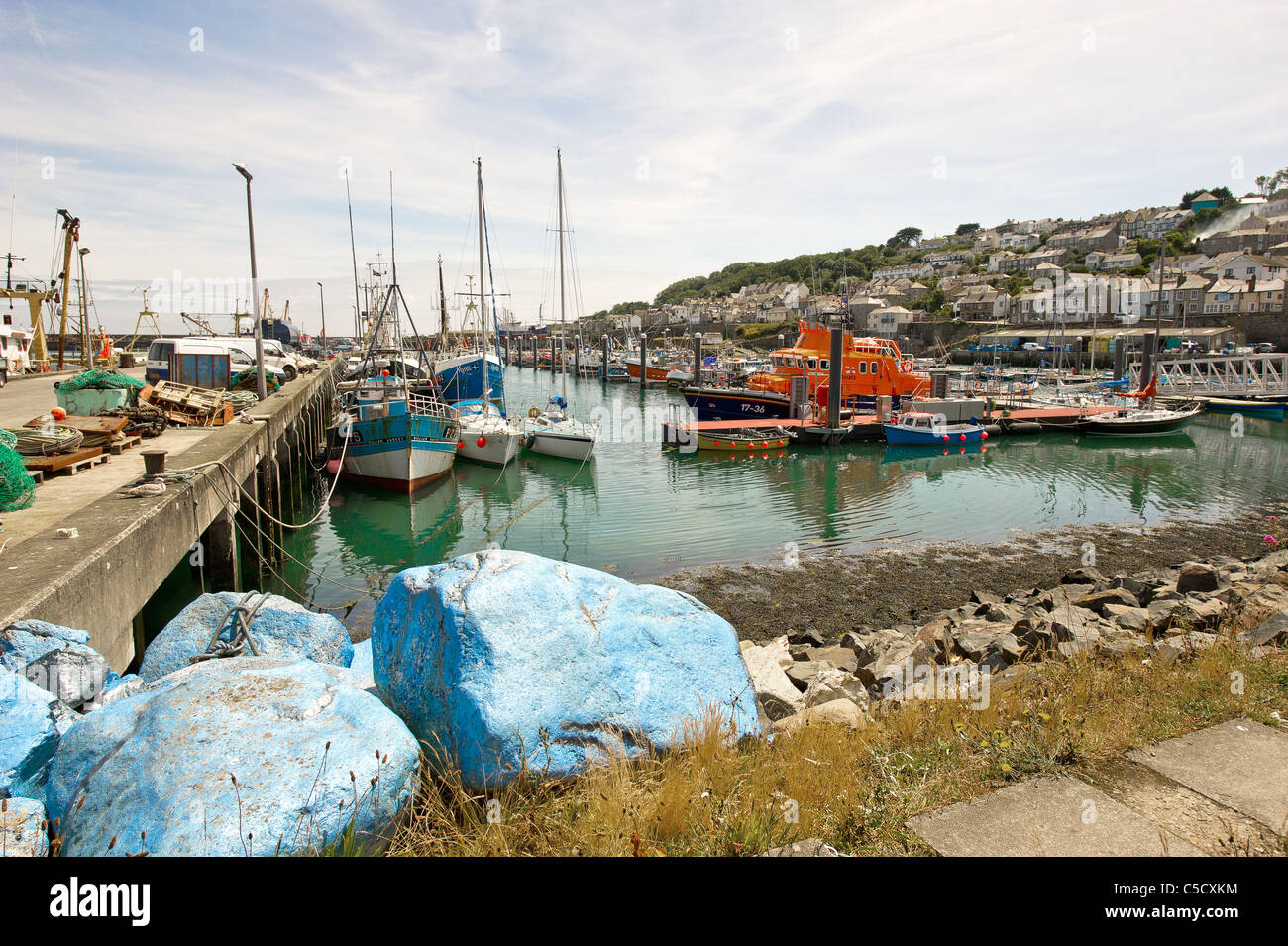 Newlyn Harbour in Cornwall Stock Photo Alamy