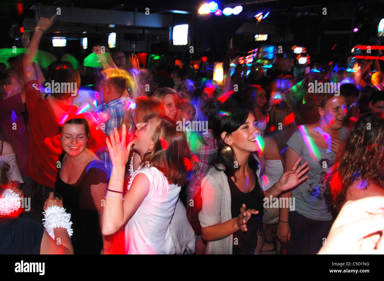 teenagers at a Spanish disco Stock Photo - Alamy