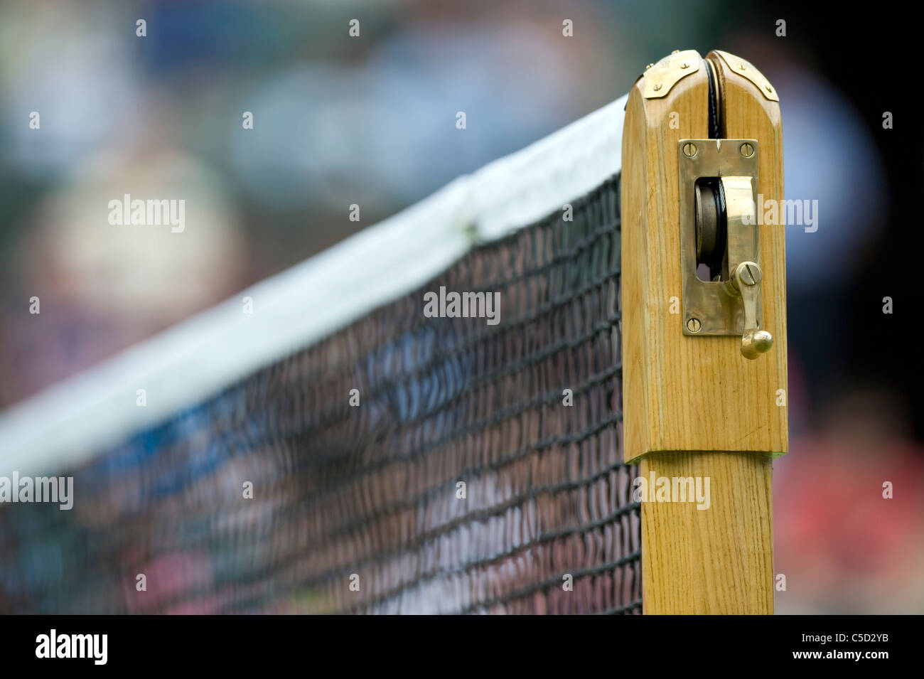 Net and post detail during the 2011 Wimbledon Tennis Championships