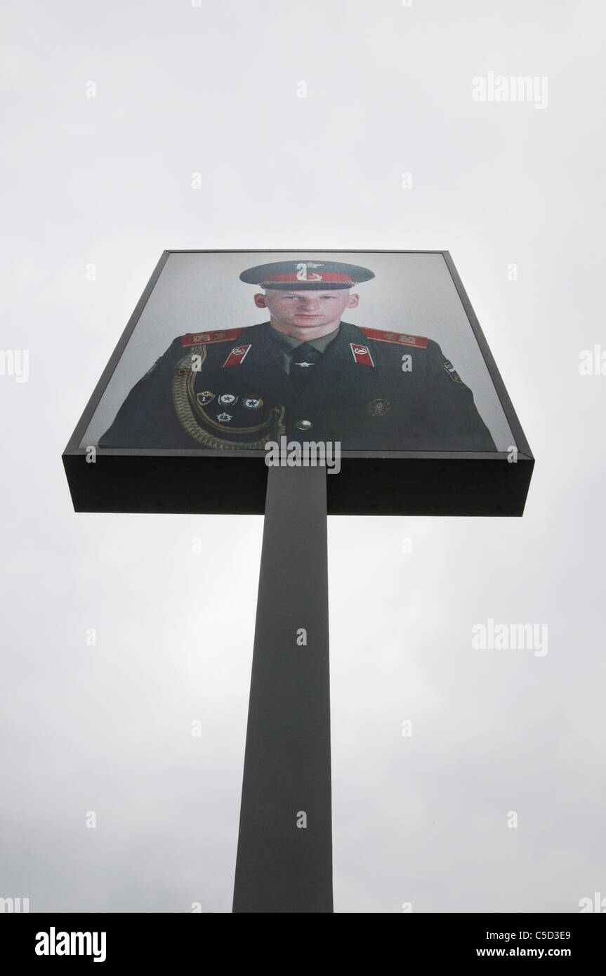 Checkpoint Charlie, Friedrichstrasse, Berlin Germany, Military Checkpoint Stock Photo