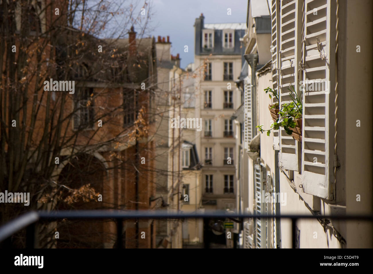 Balcony paris window view hi-res stock photography and images - Alamy