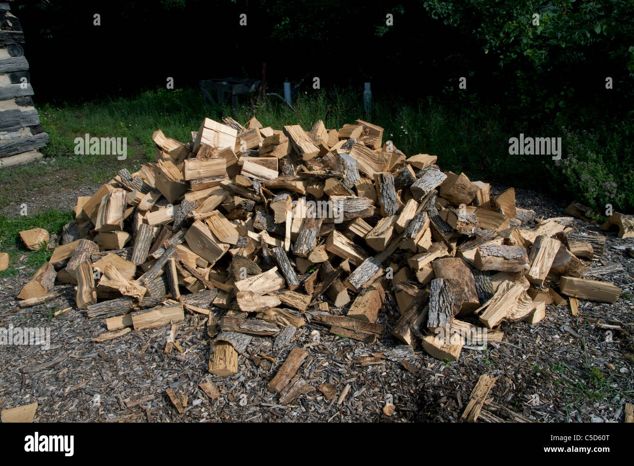 Pile Of Split Logs Firewood Eastern Usa Stock Photo 37784120 Alamy