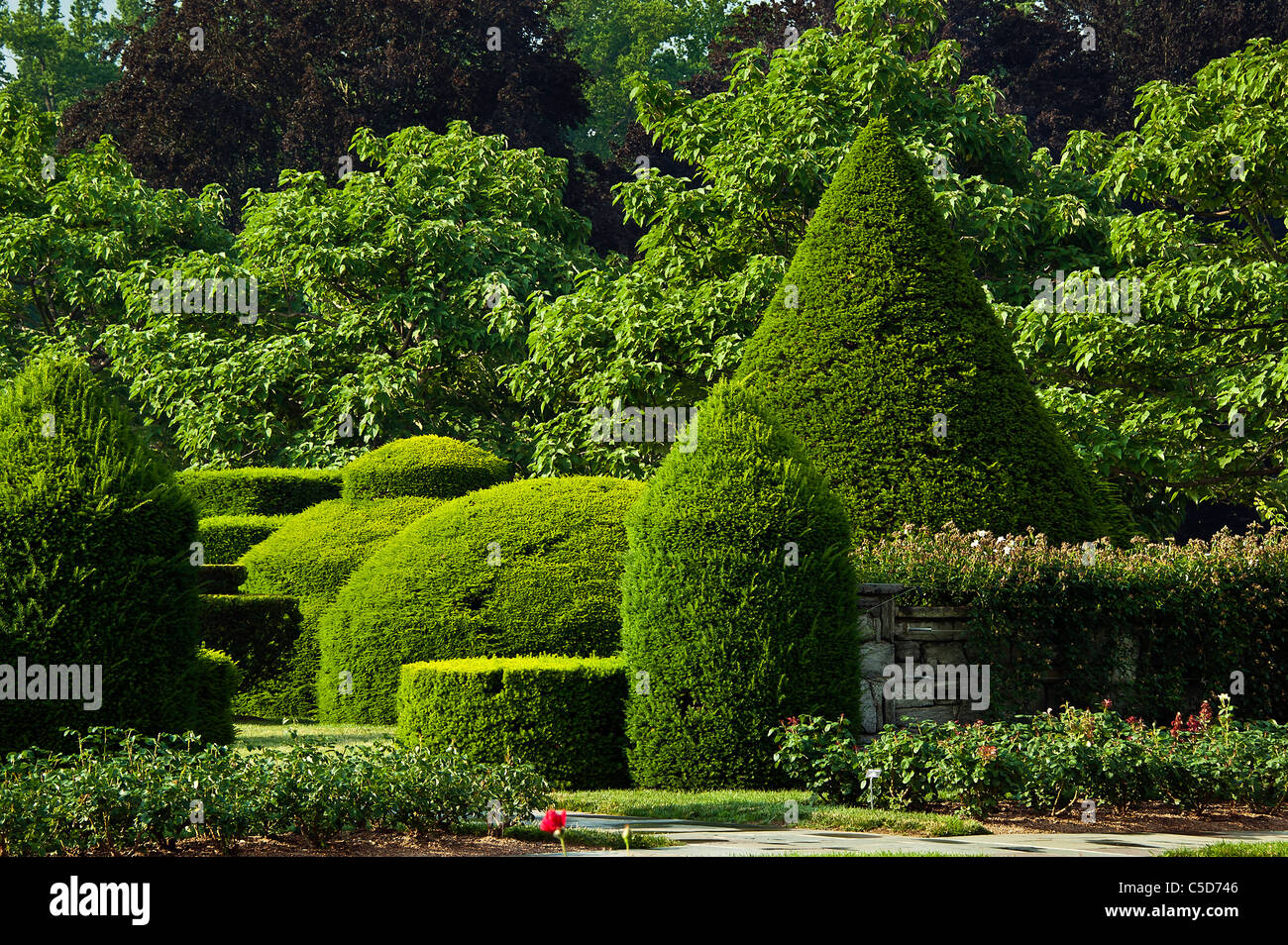 Topiary Garden, Longwood Gardens, Kennet Square, Pennsylvania Stock Photo