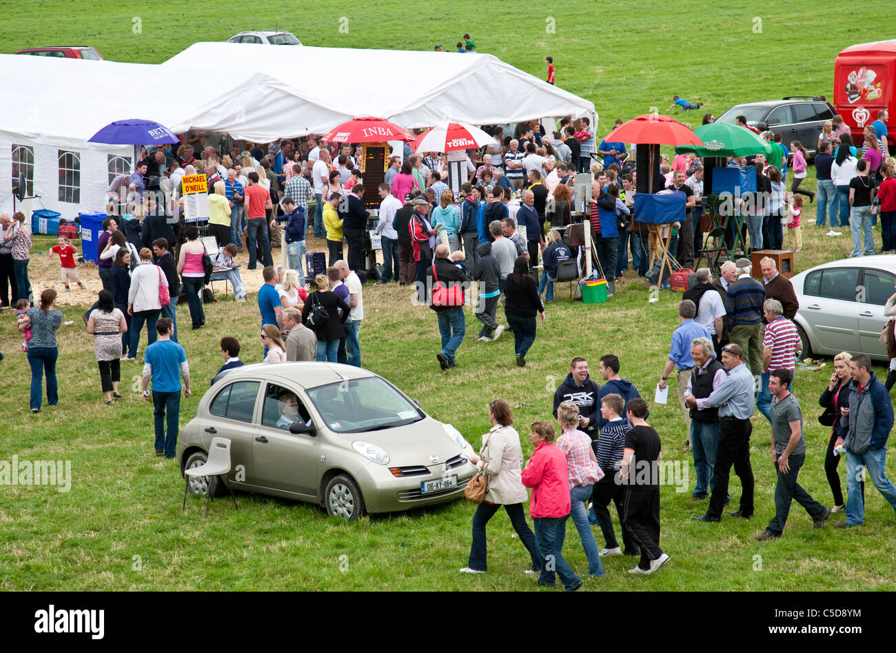 Crowd at outdoor event Ireland Stock Photo Alamy