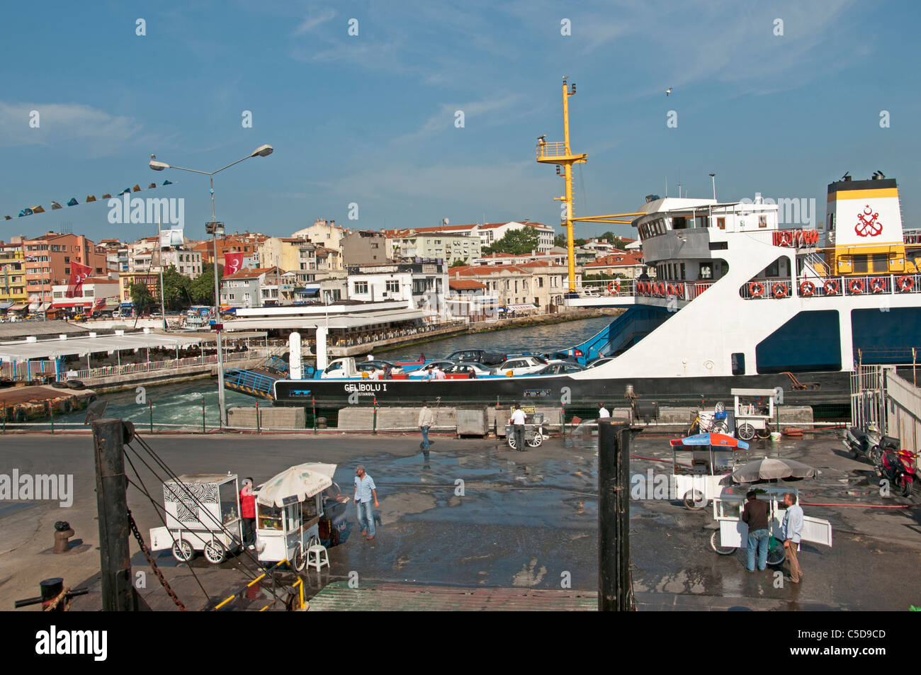 Transport Ferry Boat Gelibolu Turkey sea of Marmara Stock Photo