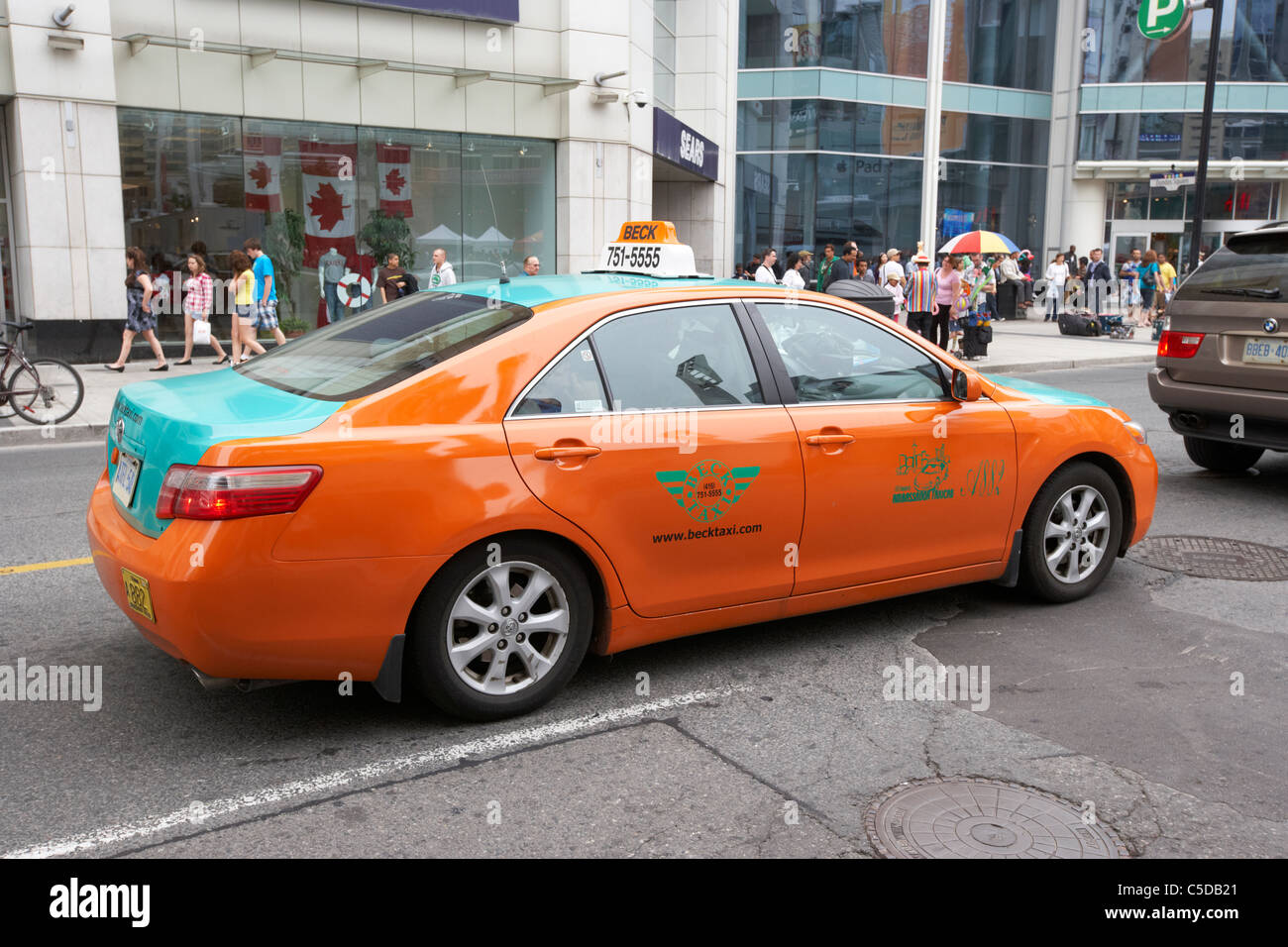 downtown beck taxi cab toronto ontario canada Stock Photo