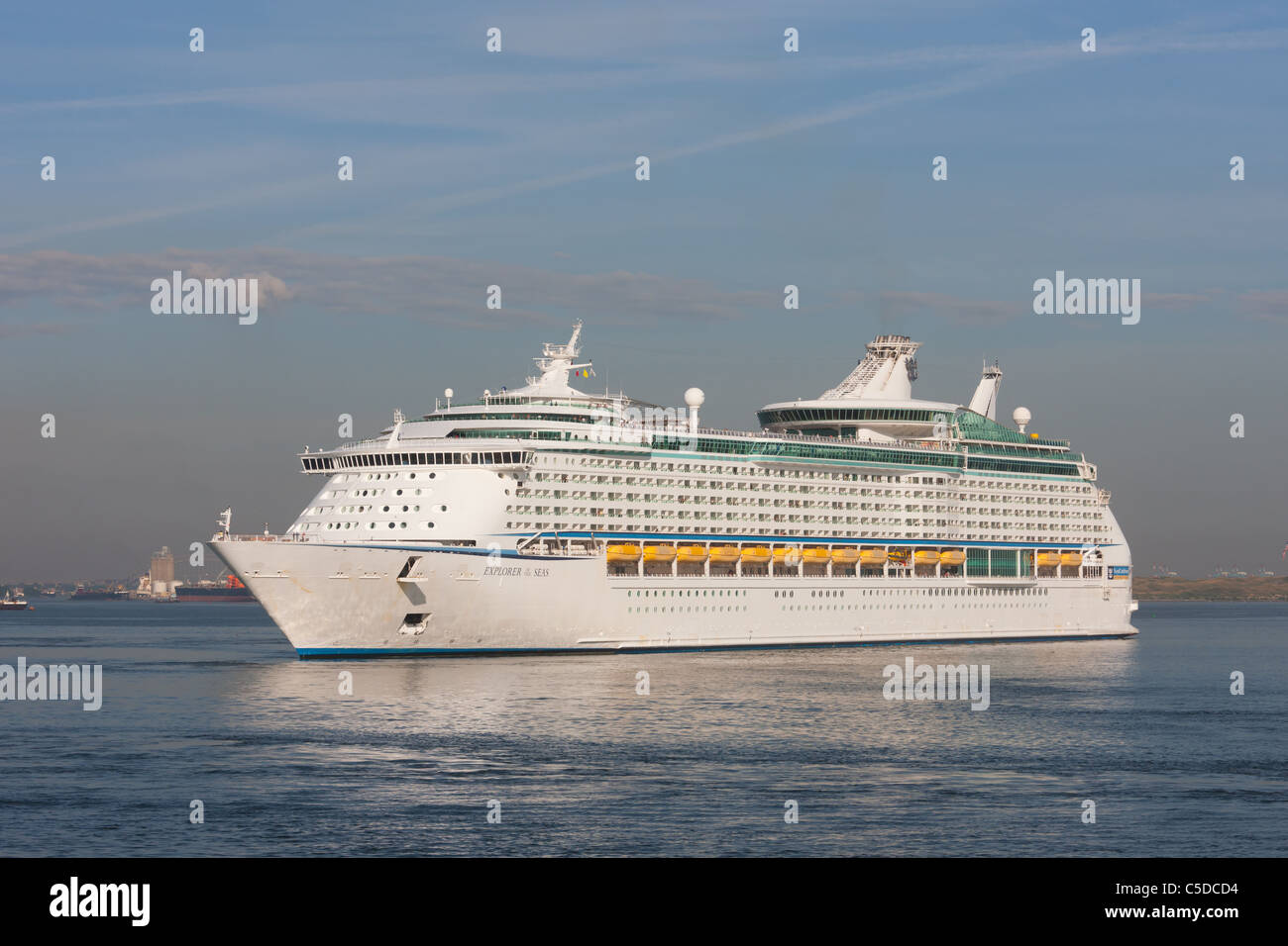 Royal Caribbean cruise ship Explorer of the Seas in New York Harbor. Stock Photo