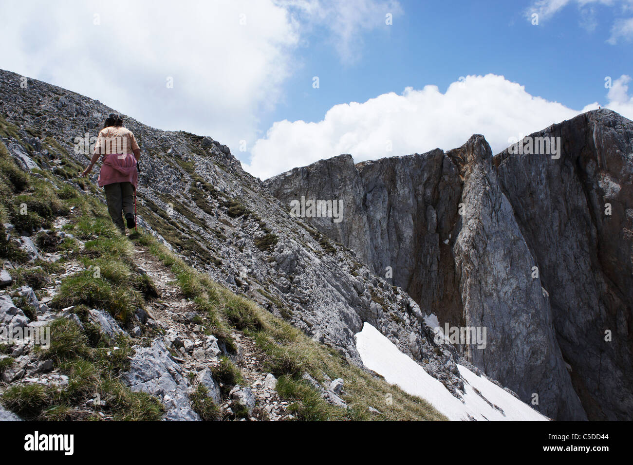 Hiking Kom Vasojevicki, Komovi Mountain range, Montenegro Stock Photo