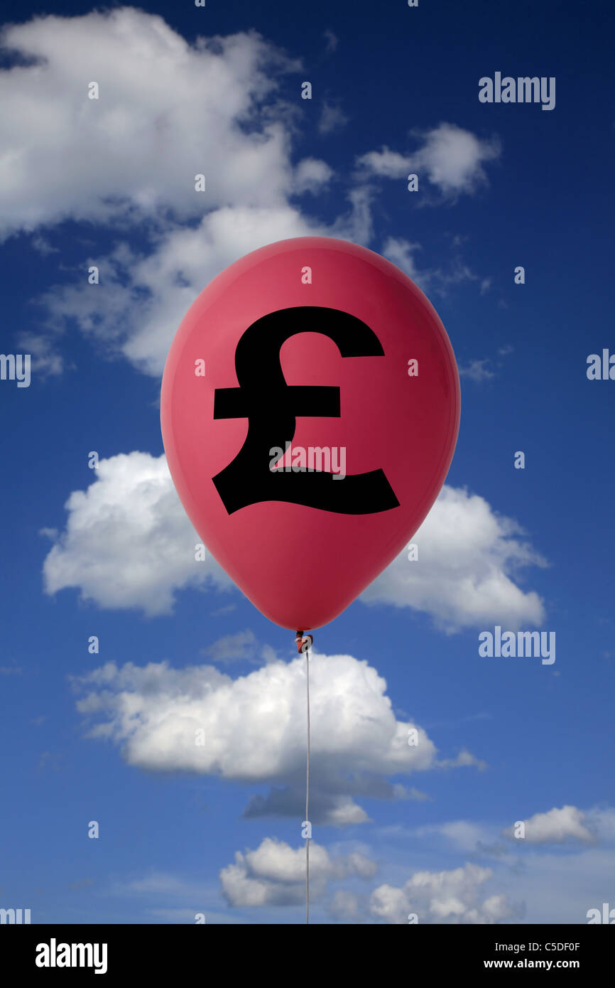 Pound Inflation Balloon. Stock Photo