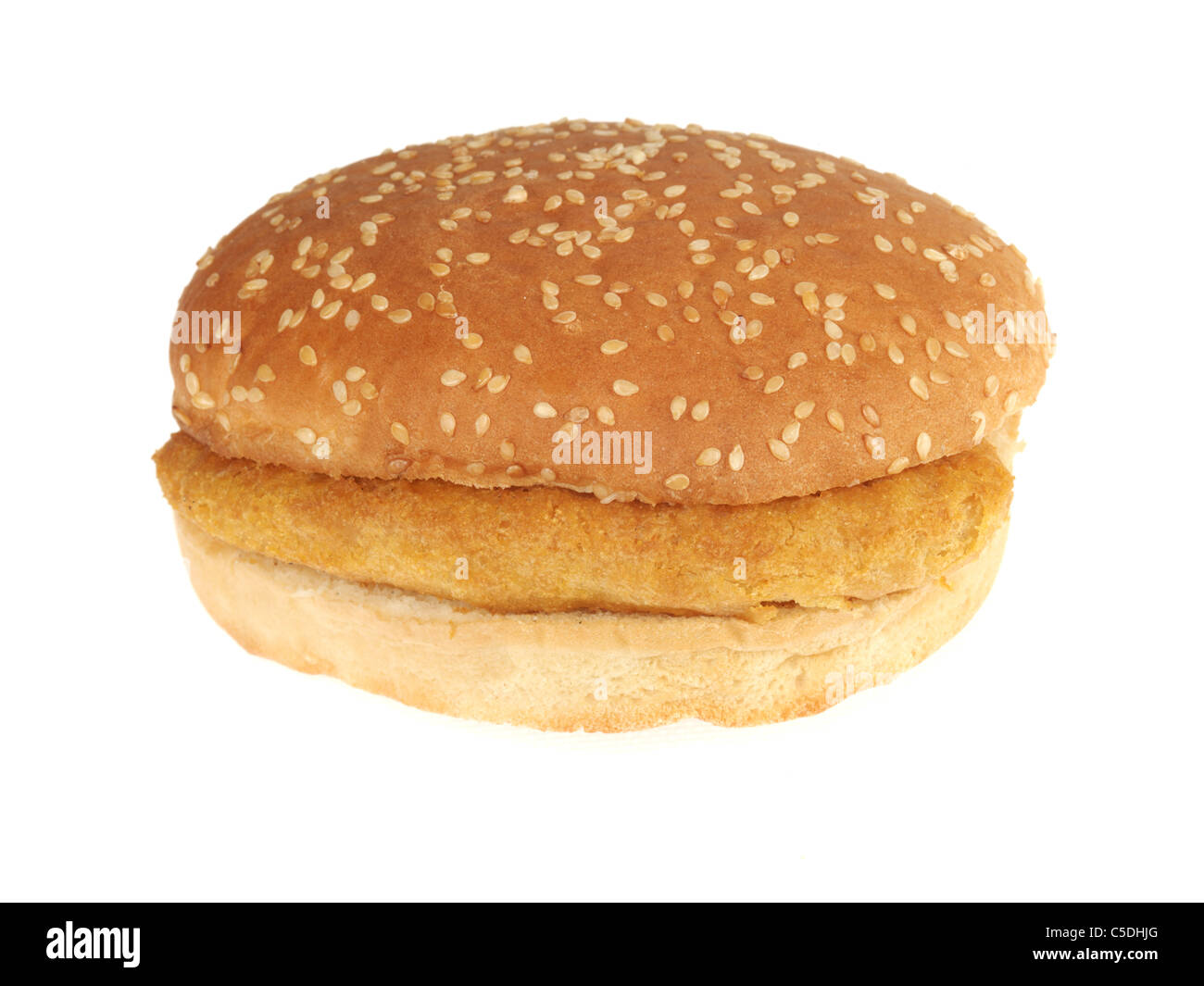 Chicken Burger in a Bun Stock Photo Alamy