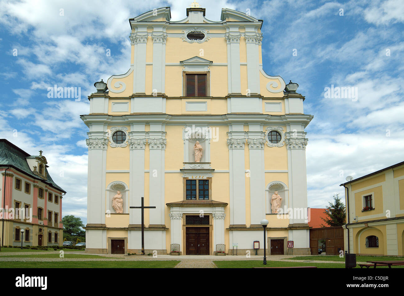 Krzeszow Cistercian Monasetry barocco church Stock Photo