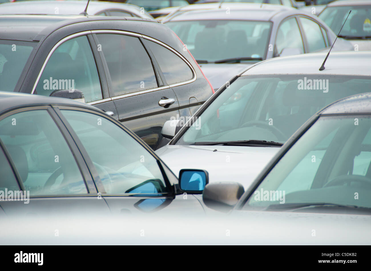 Cars in the car park at Meadow Hall Shopping Centre (Sheffield, England