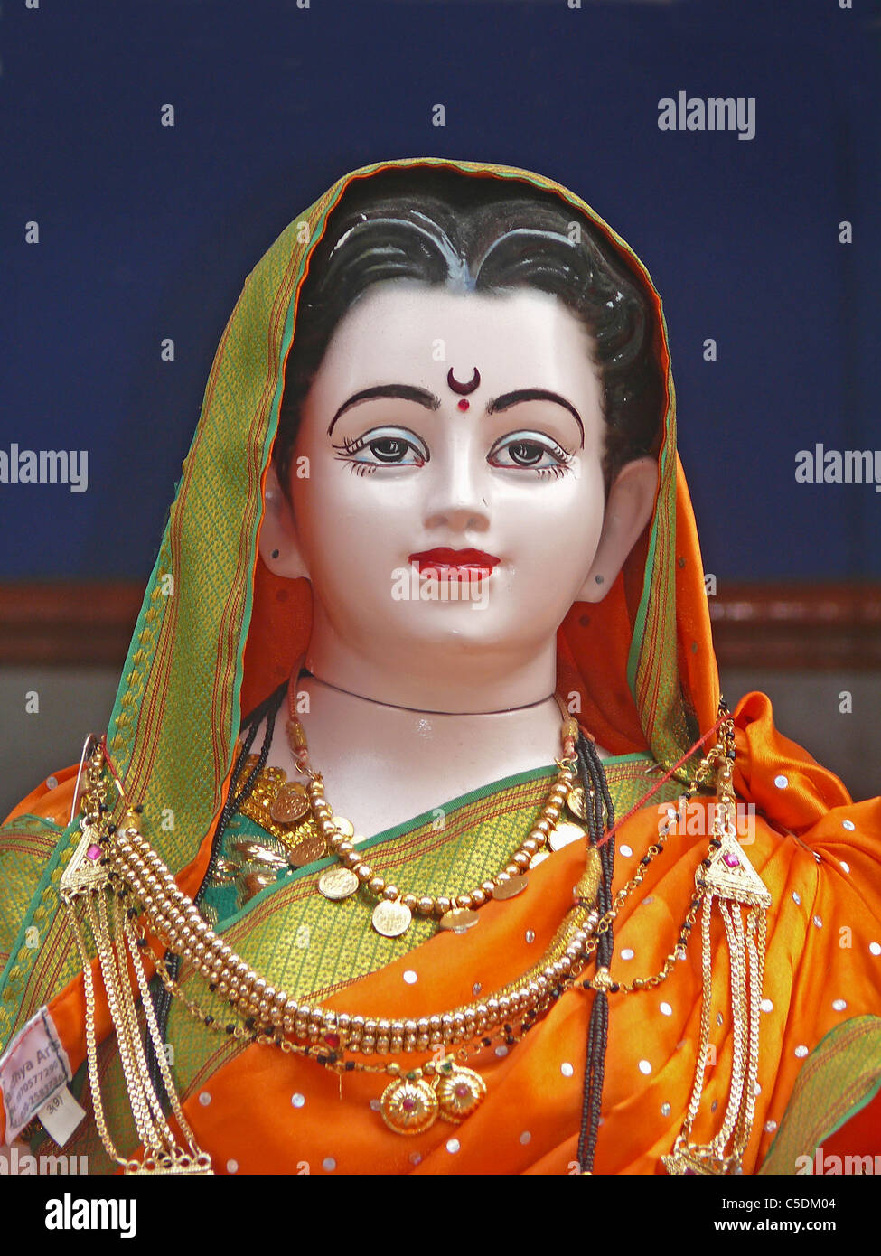 Idol of goddess Gauri during Ganesh festival, Pune, Maharashtra ...