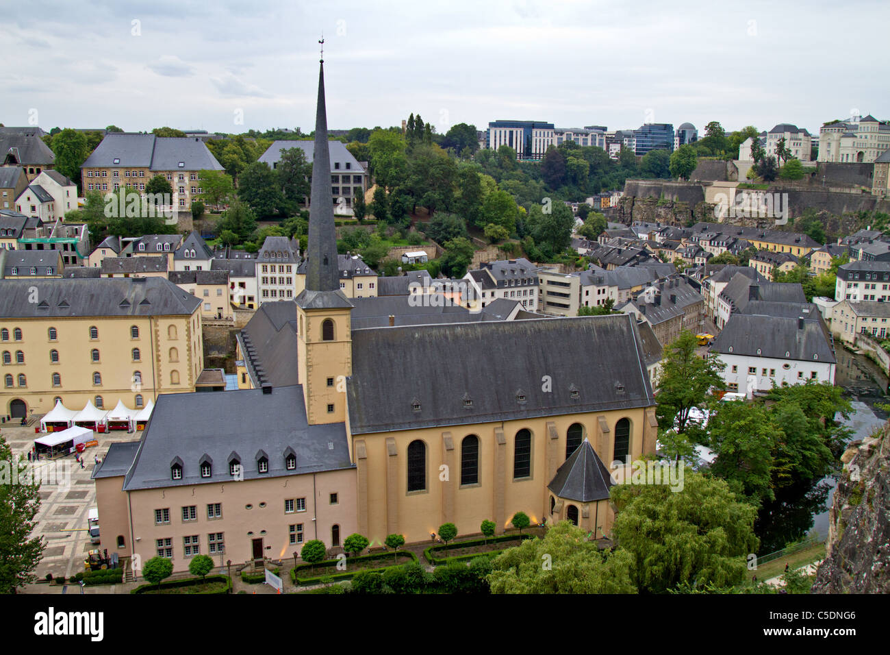 St Jean Baptiste church in Luxembourg Stock Photo