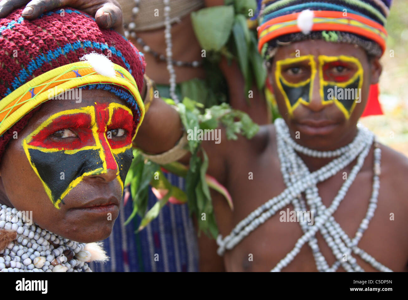 Tribal People of Papua New Guinea Stock Photo