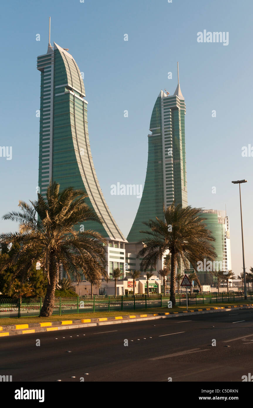 Elk204-1128v Bahrain, Manama, Bahrain Financial Harbor, high rise towers, modern architecture Stock Photo