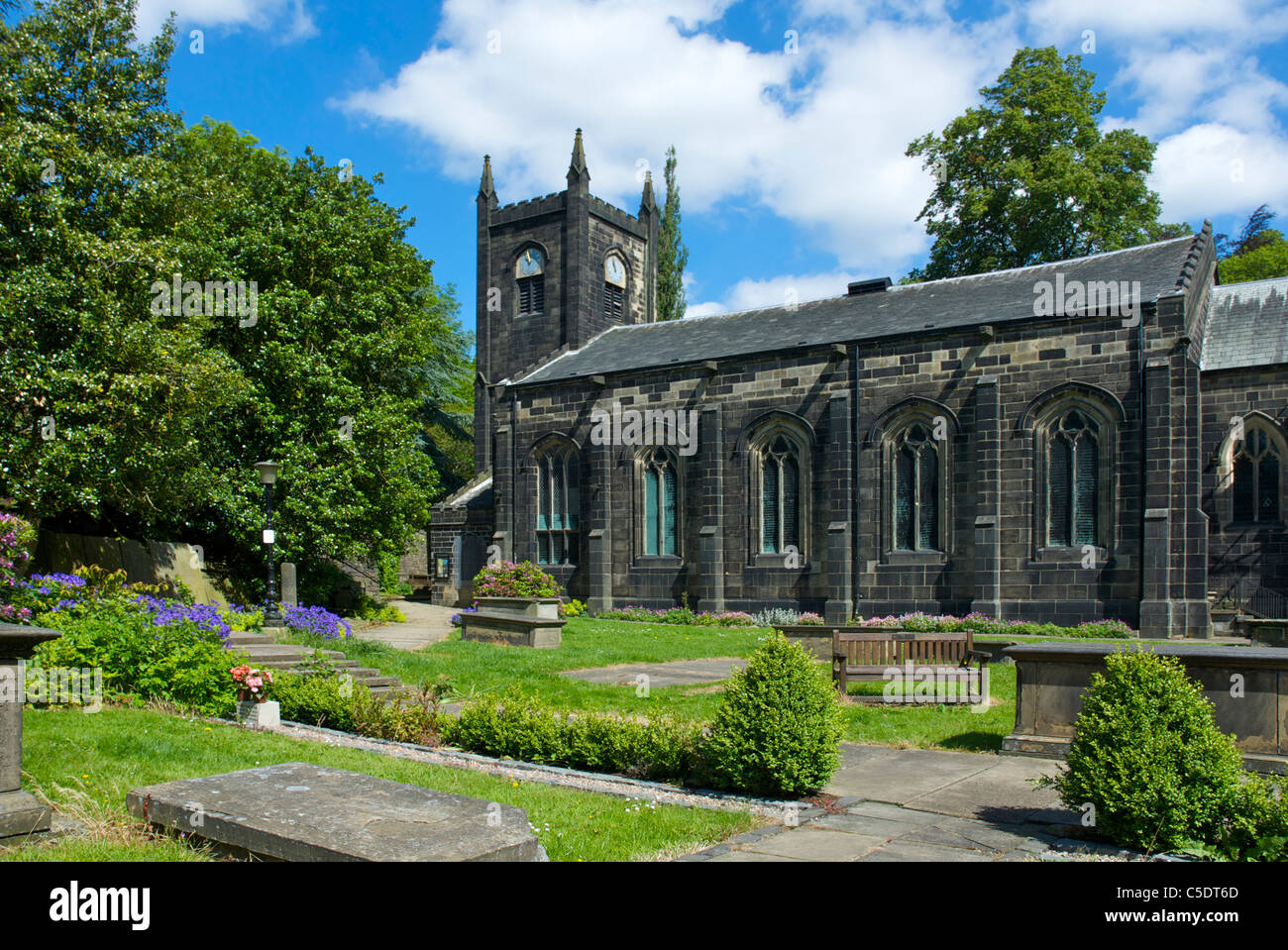 St Mary's Church in the village of Luddenden, near Halifax, Calderdale, West Yorkshire, England UK Stock Photo