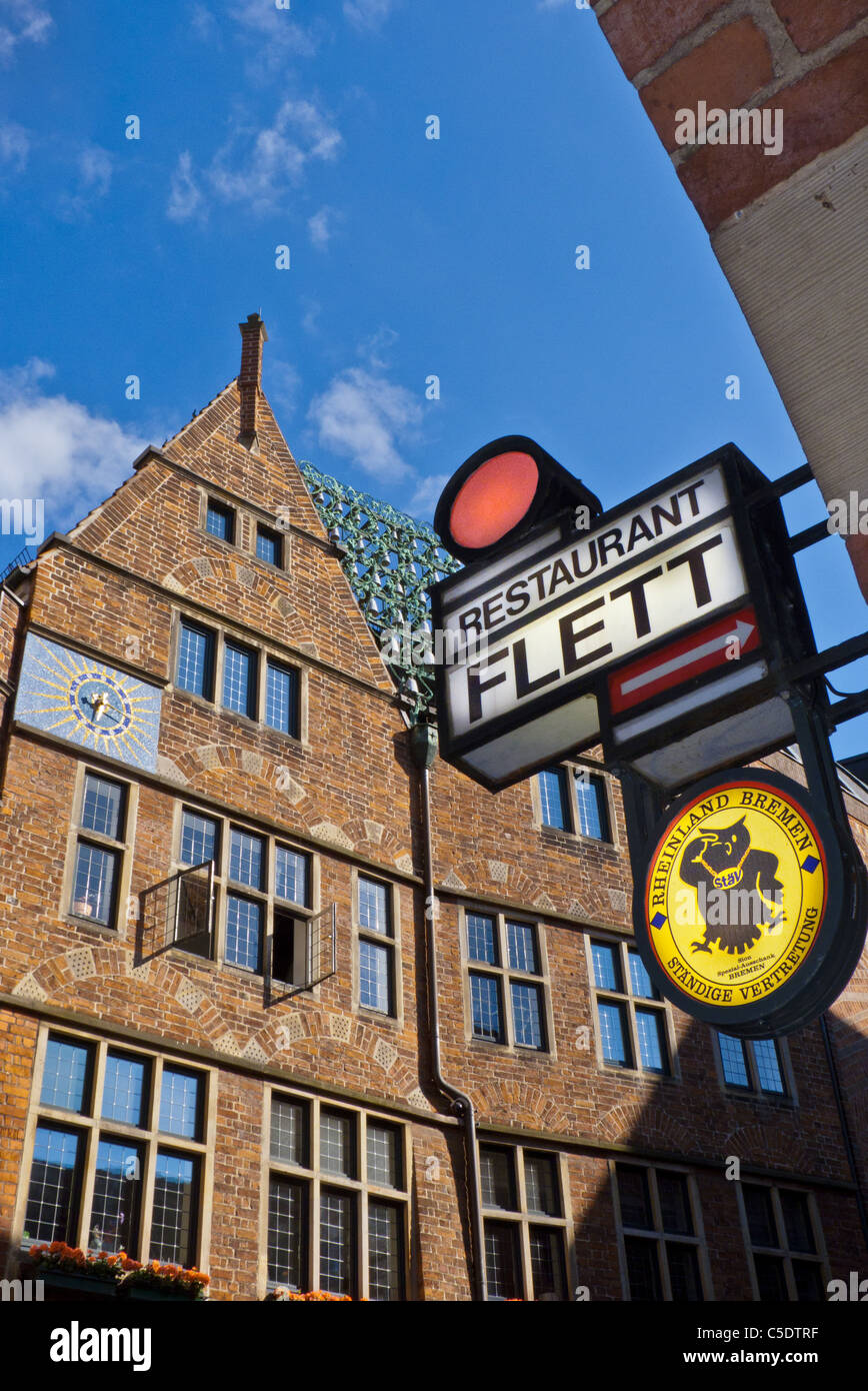 Restaurant Flett in the Böttcherstraße - Bremen, Germany Stock Photo