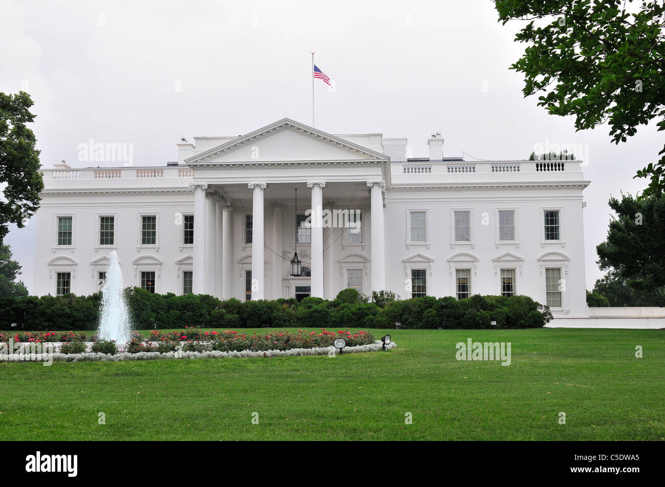 The White House is the official residence and principal workplace of the President of the United States. Stock Photo