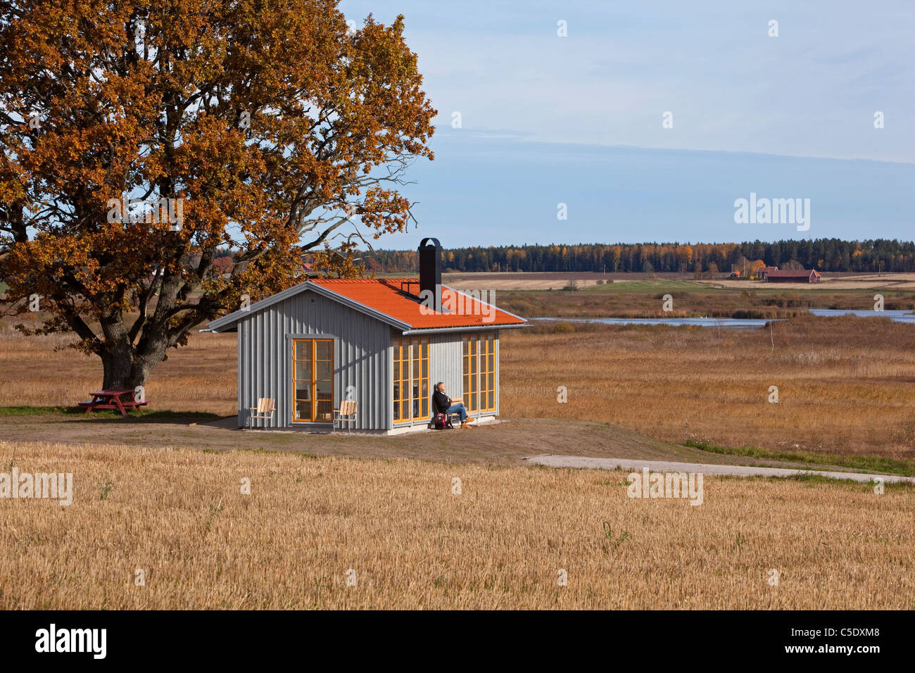 Cabin In Middle Of Field Stock Photos Cabin In Middle Of Field