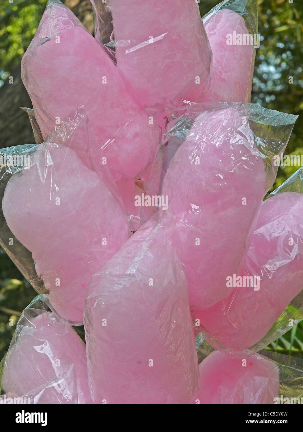 Cotton Candy on Stick Stock Photo Alamy