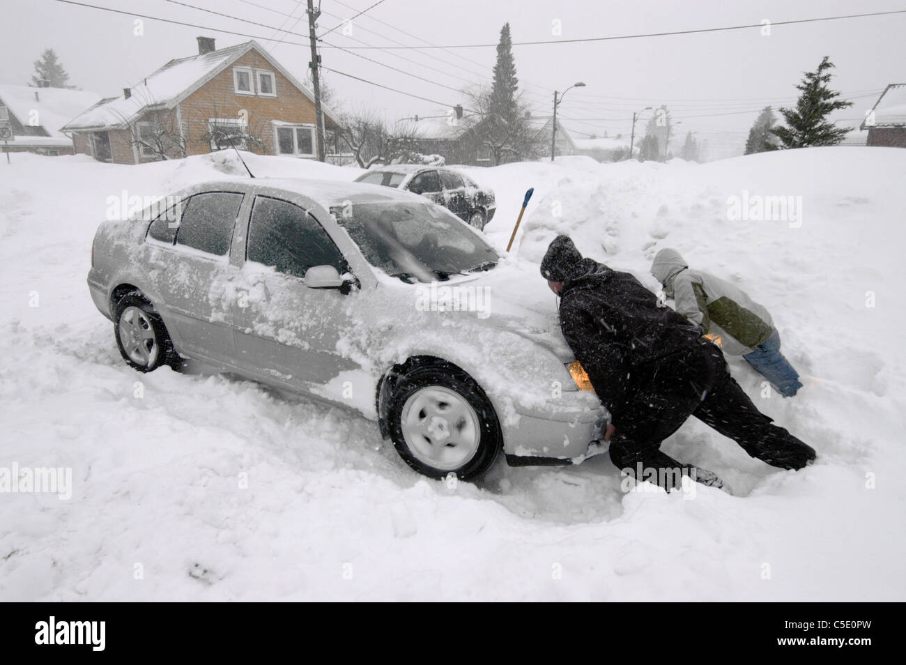 Image result for images of getting car out of snow