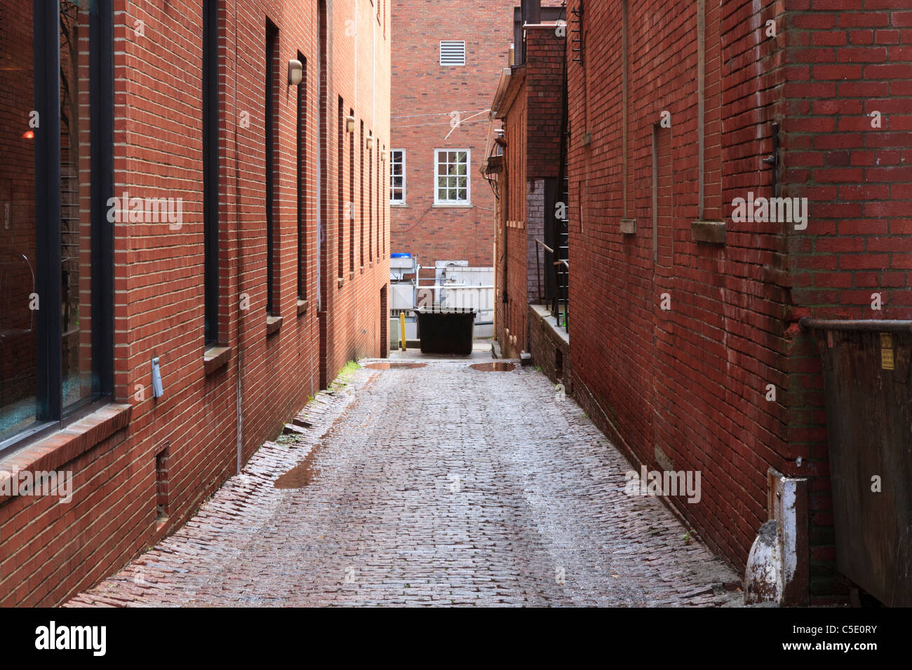 Alley in Athens, Ohio. Stock Photo
