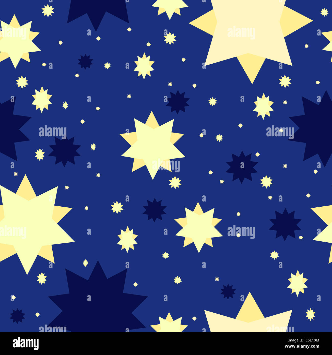Seamless background with stars and night sky, illustration Stock Photo
