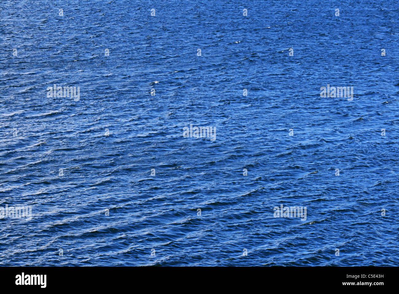 background detail of a blue lake with waves and a few whitecaps Stock Photo