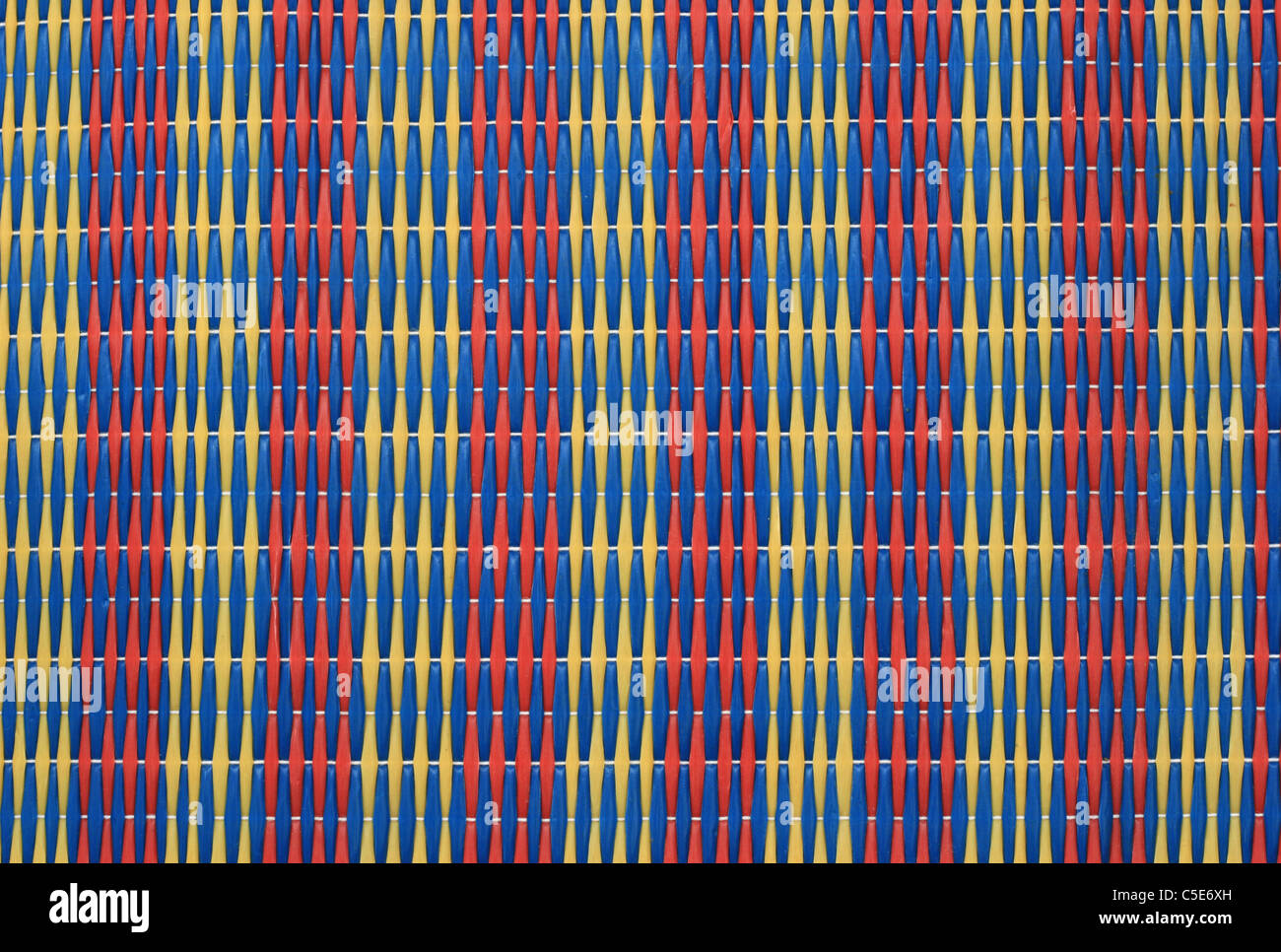 striped woven plastic beach mat detail background Stock Photo Alamy