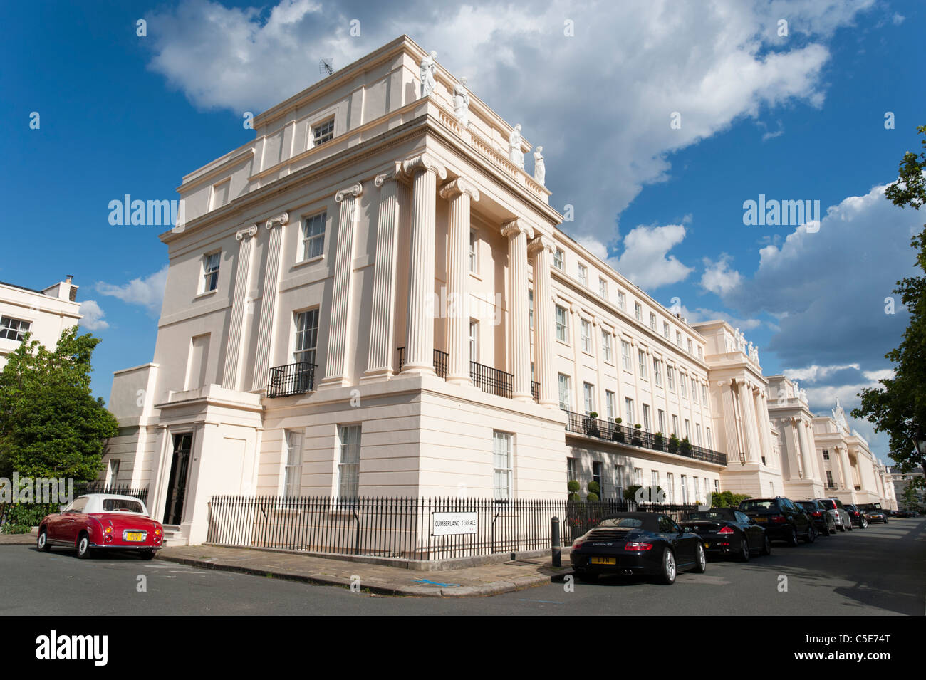 Cumberland Terrace designed by John Nash beside Regent's Park, London