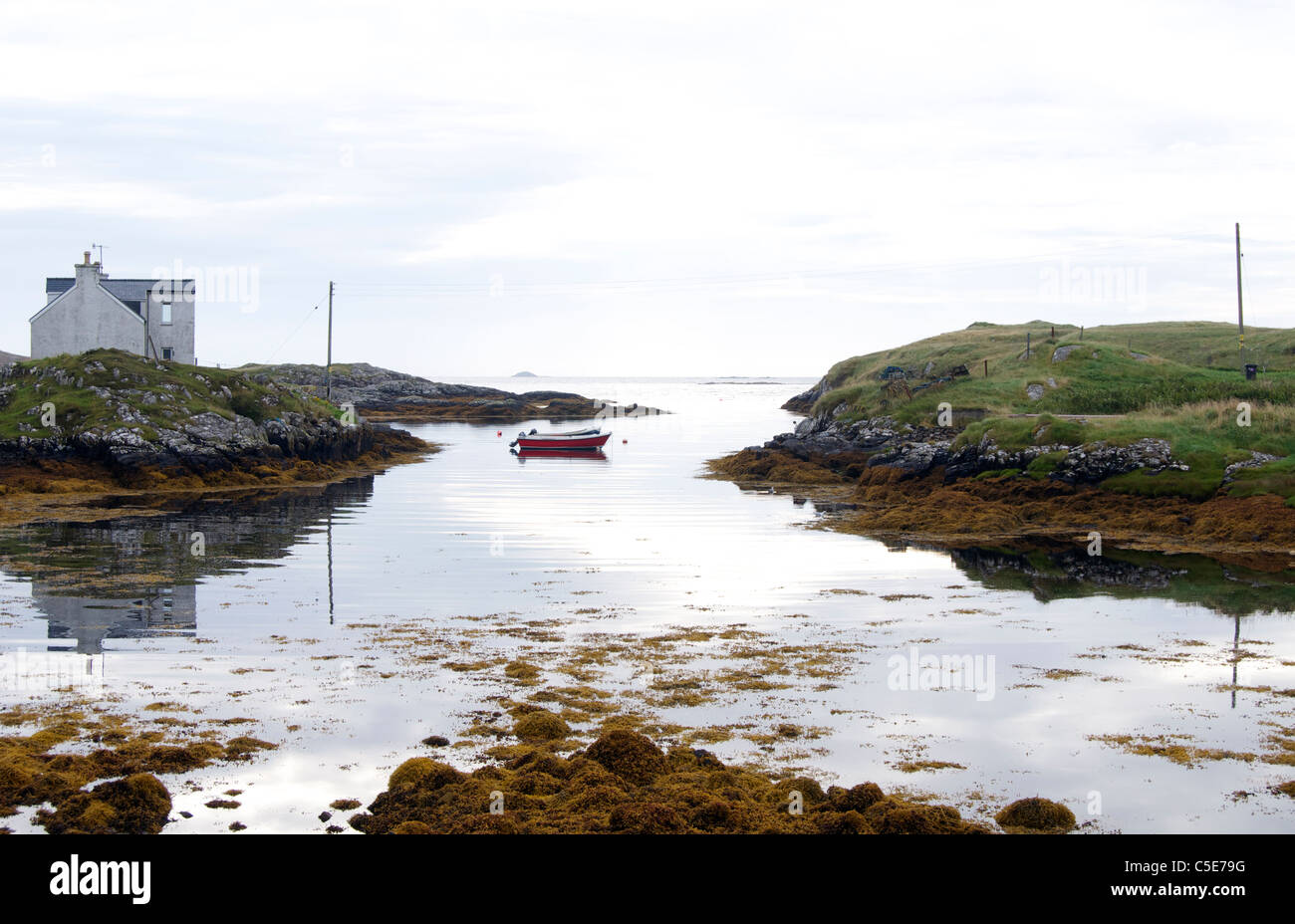 Inlet at Eilean Siar (Earsary) on Isle of Barra, Outer Hebrides, Scotland Stock Photo
