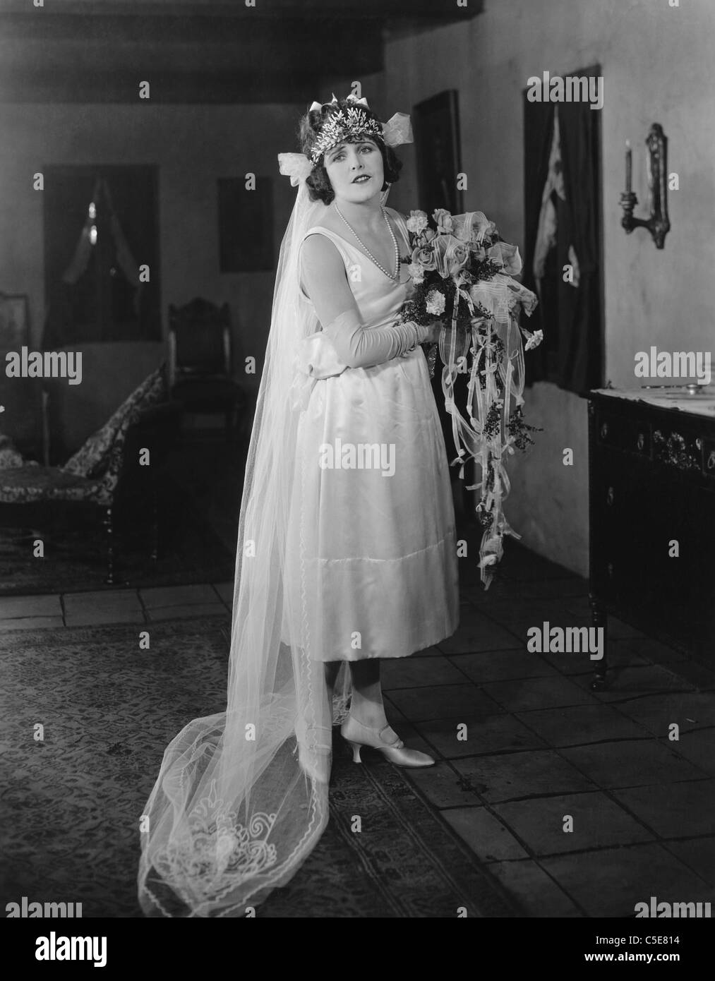 Blushing bride Stock Photo