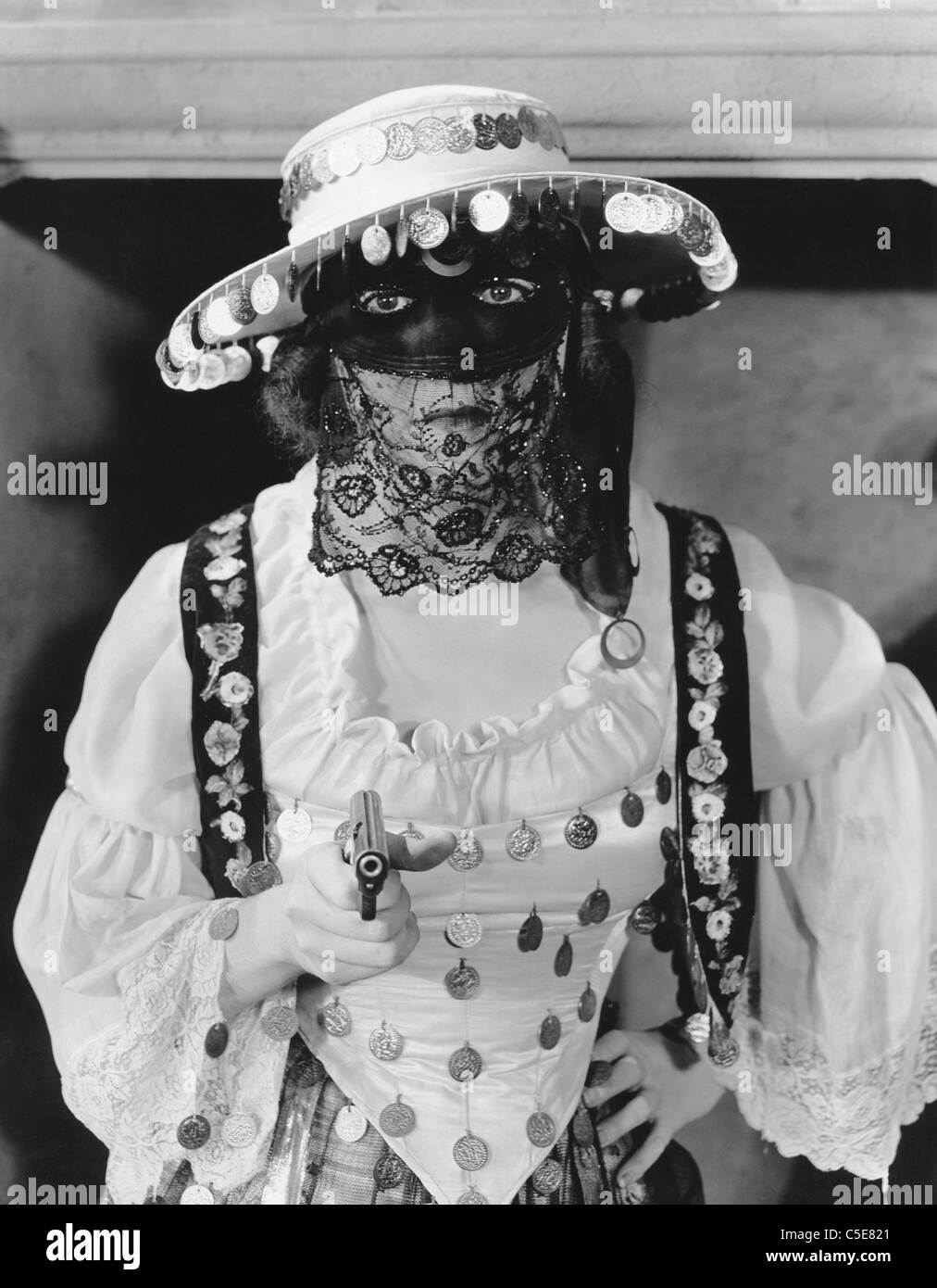 Masked woman Stock Photo