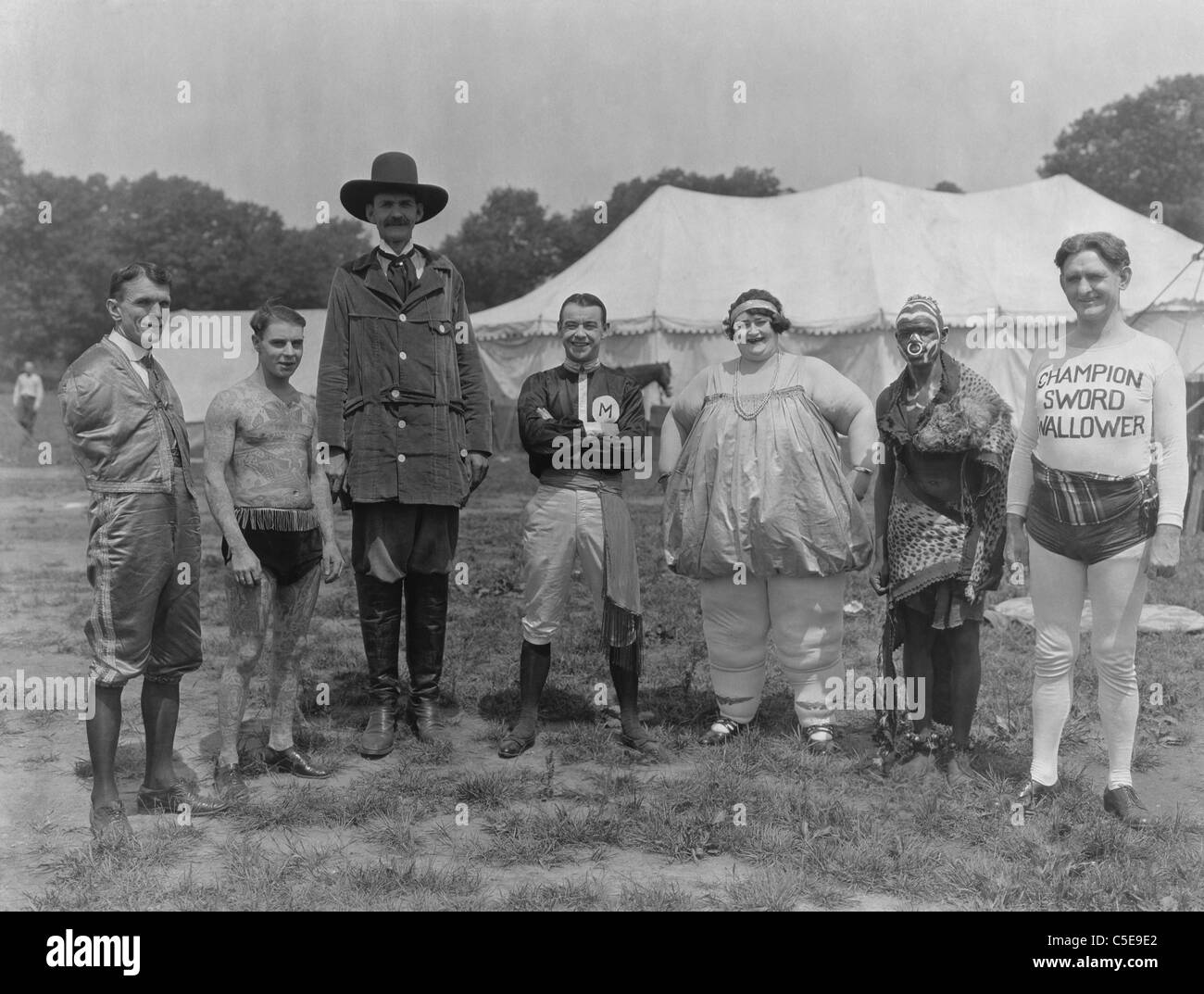 Circus folks Stock Photo