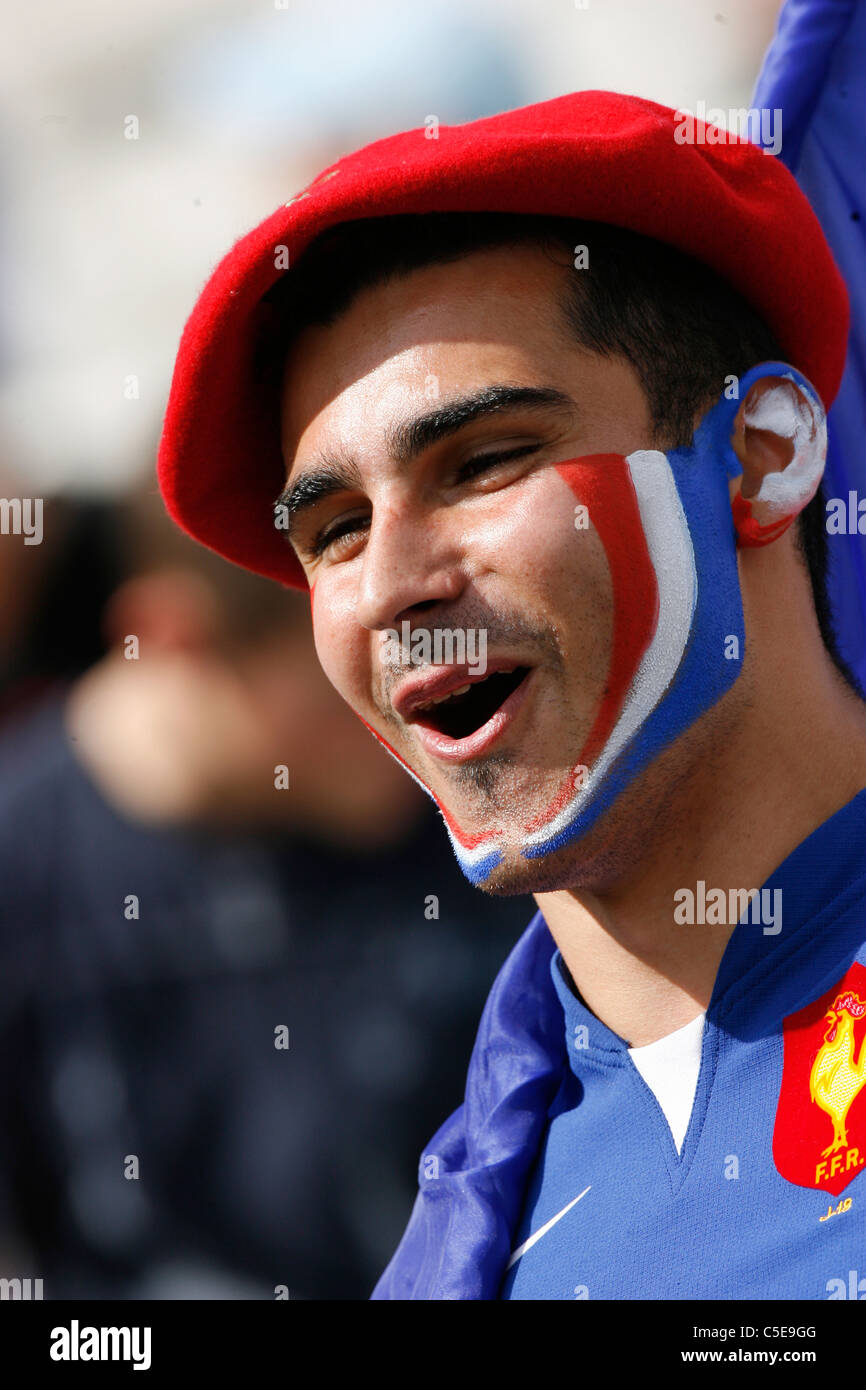 French Fan Rugby World Cup 2007 FRANCE v GEORGIA Stade Velodrome / France Dimanche 30 Septembre 2007 Stock Photo