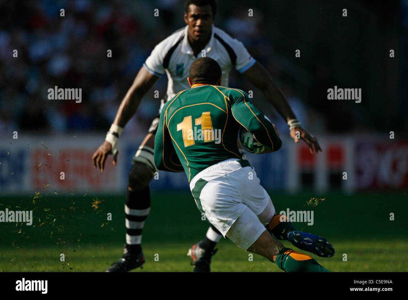 Bryan HABANA / K.LEWARE Rugby World Cup 07 SOUTH AFRICA v FIJI Marseille 07.10.07 Stock Photo